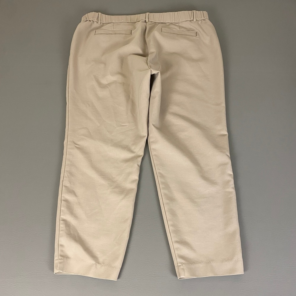 Dana Buchman Pull On Pants Women's Size‎ 18 Beige Elastic Waist Trousers